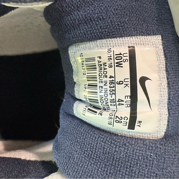 Nike Air Monarch “Full Length Air”. White/Blue/Metallic Silver. Size 10 Wide. - Picture 12 of 12